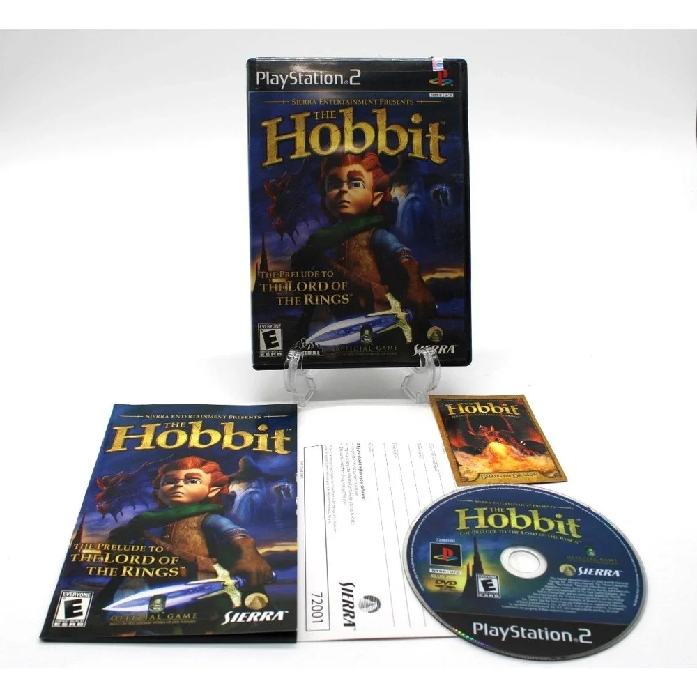 PS2 The Hobbit (Sony PlayStation 2, 2003) w/ SMAUG the DRAGON CARD, Manual + Reg